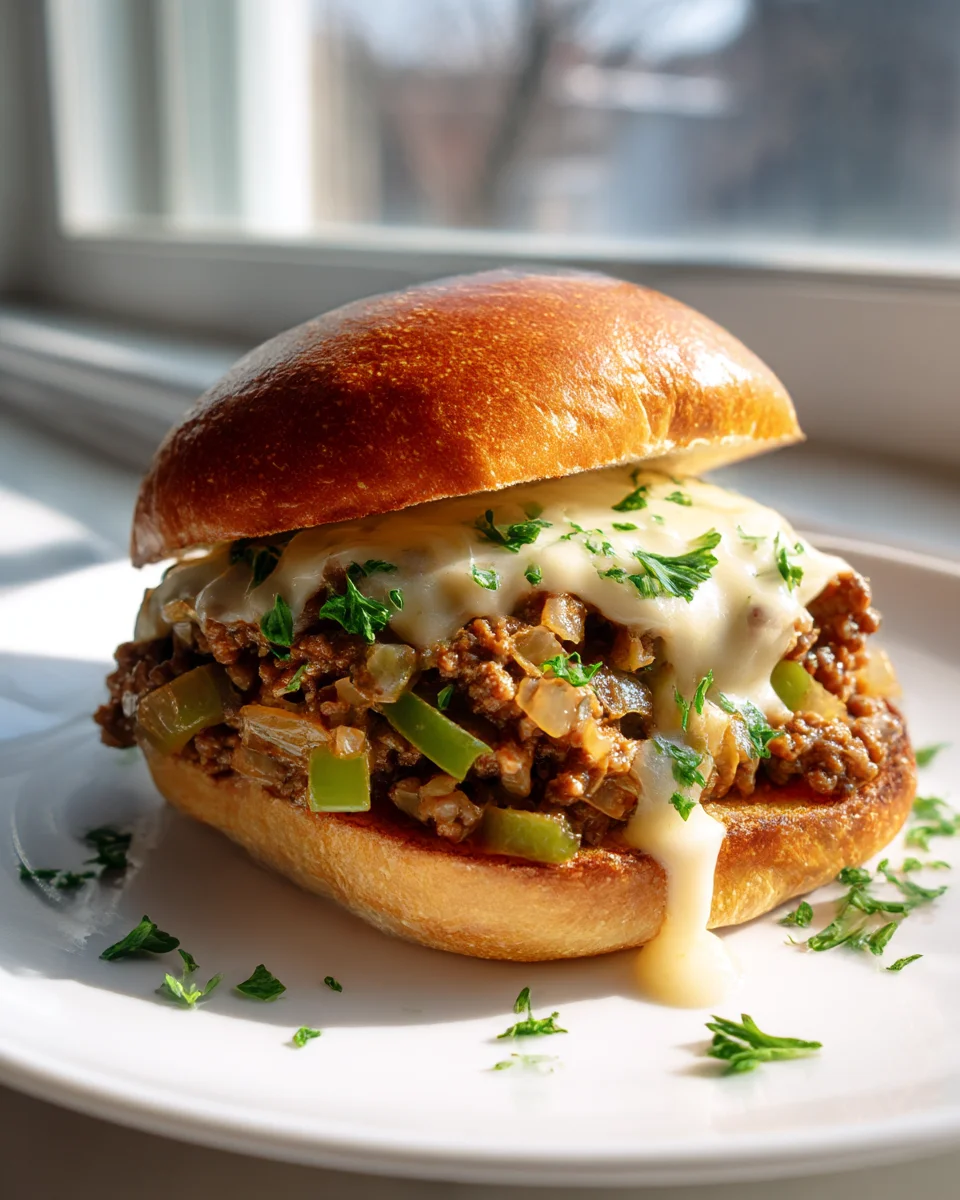 Philly Cheesesteak Sloppy Joes: Easy Weeknight Dinner