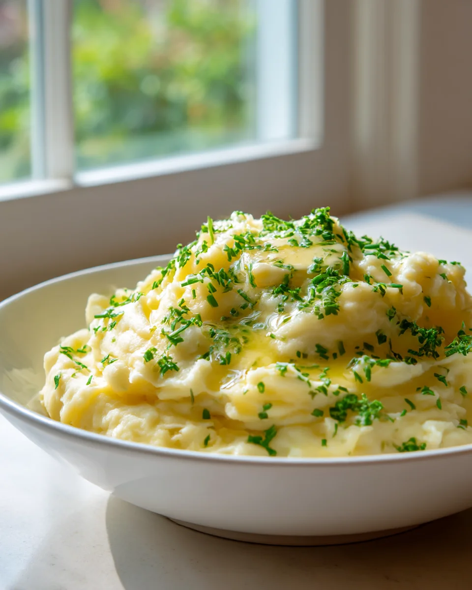 Best Creamy Mashed Potatoes Recipe with Herb Butter