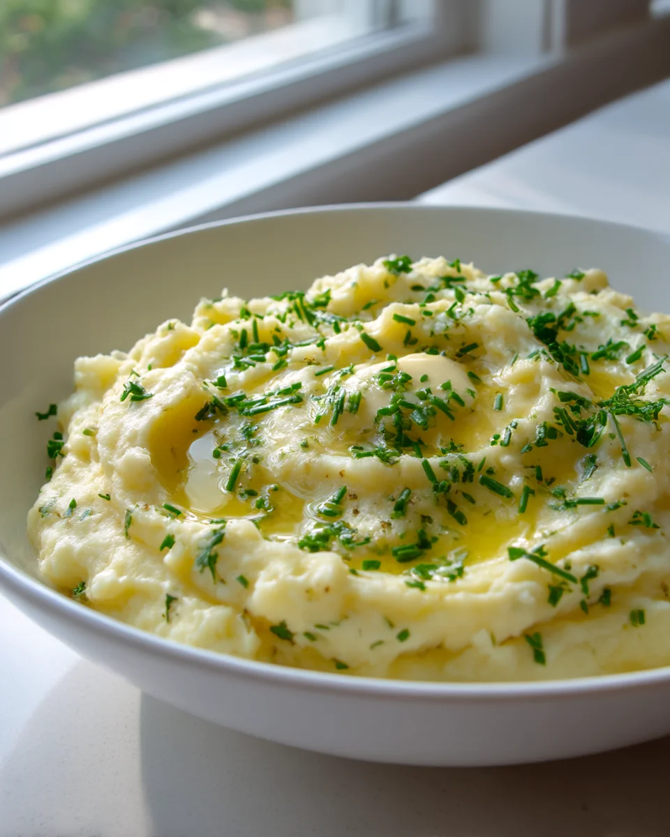 Best Creamy Mashed Potatoes Recipe with Herb Butter