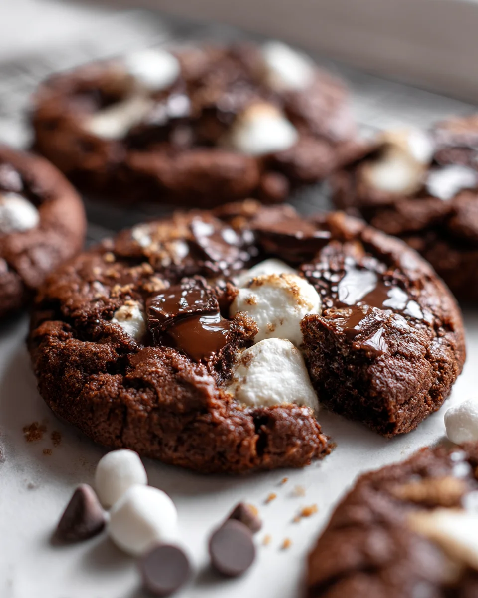 Best Double Chocolate Smores Cookies: Gooey & Delicious