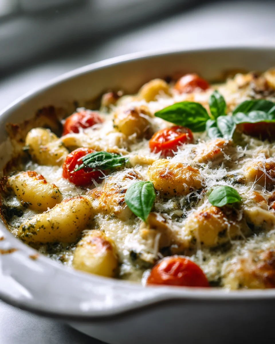 Pesto Chicken Gnocchi Bake: Easy & Delicious Dinner!
