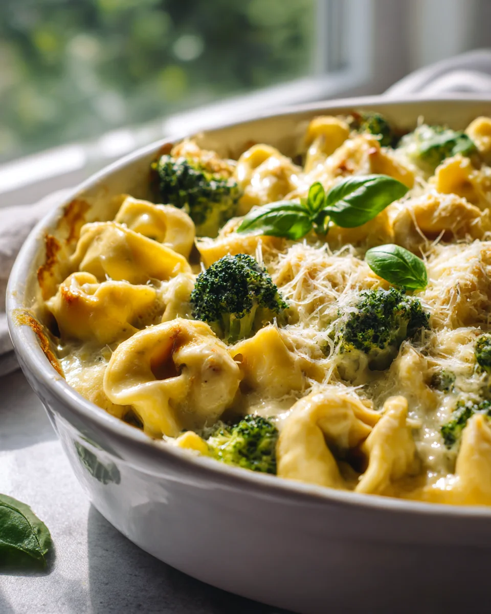Tortellini Alfredo Broccoli Bake for Quick Family Dinners