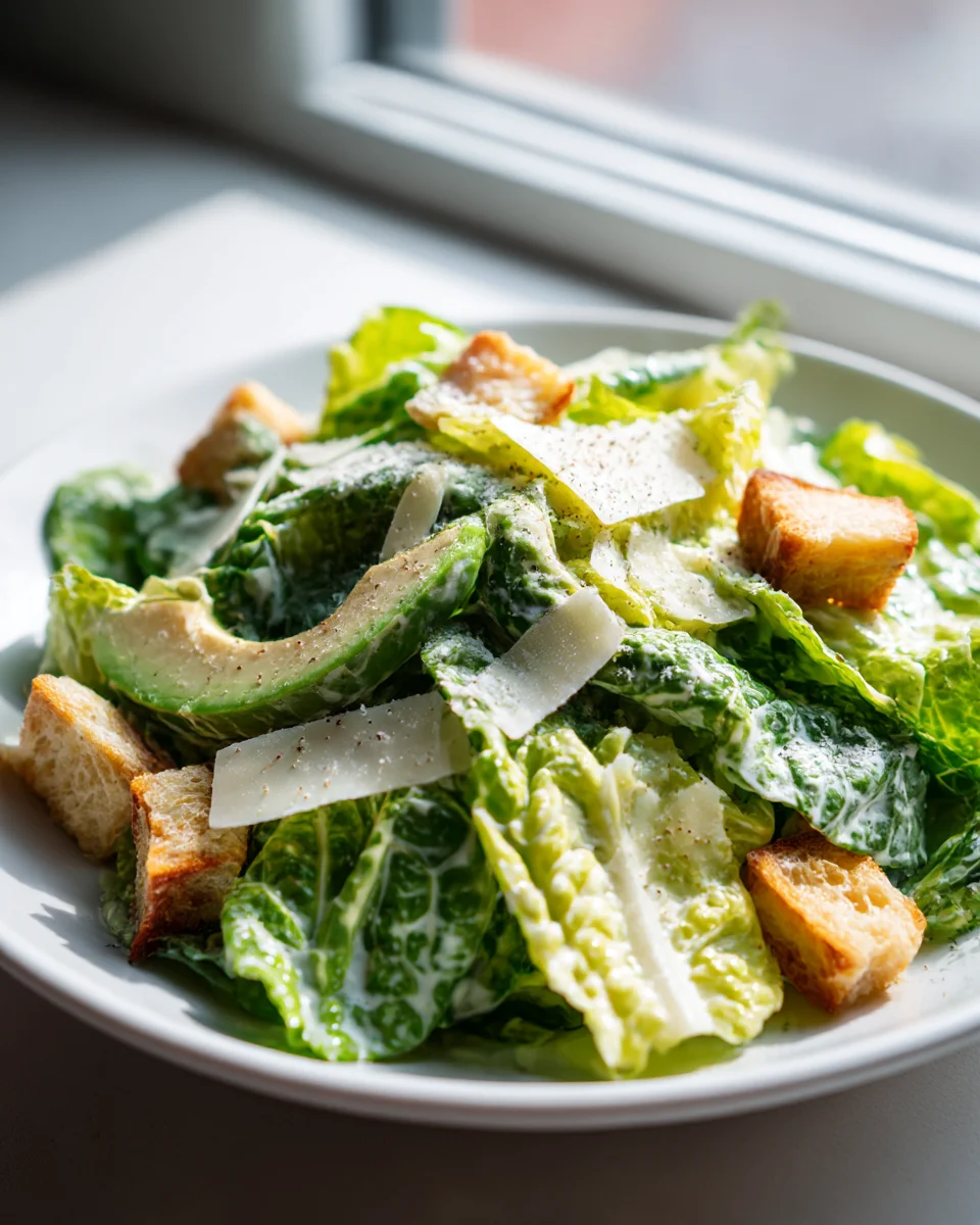 Delicious Avocado Caesar Salad Recipe for Healthy Dining