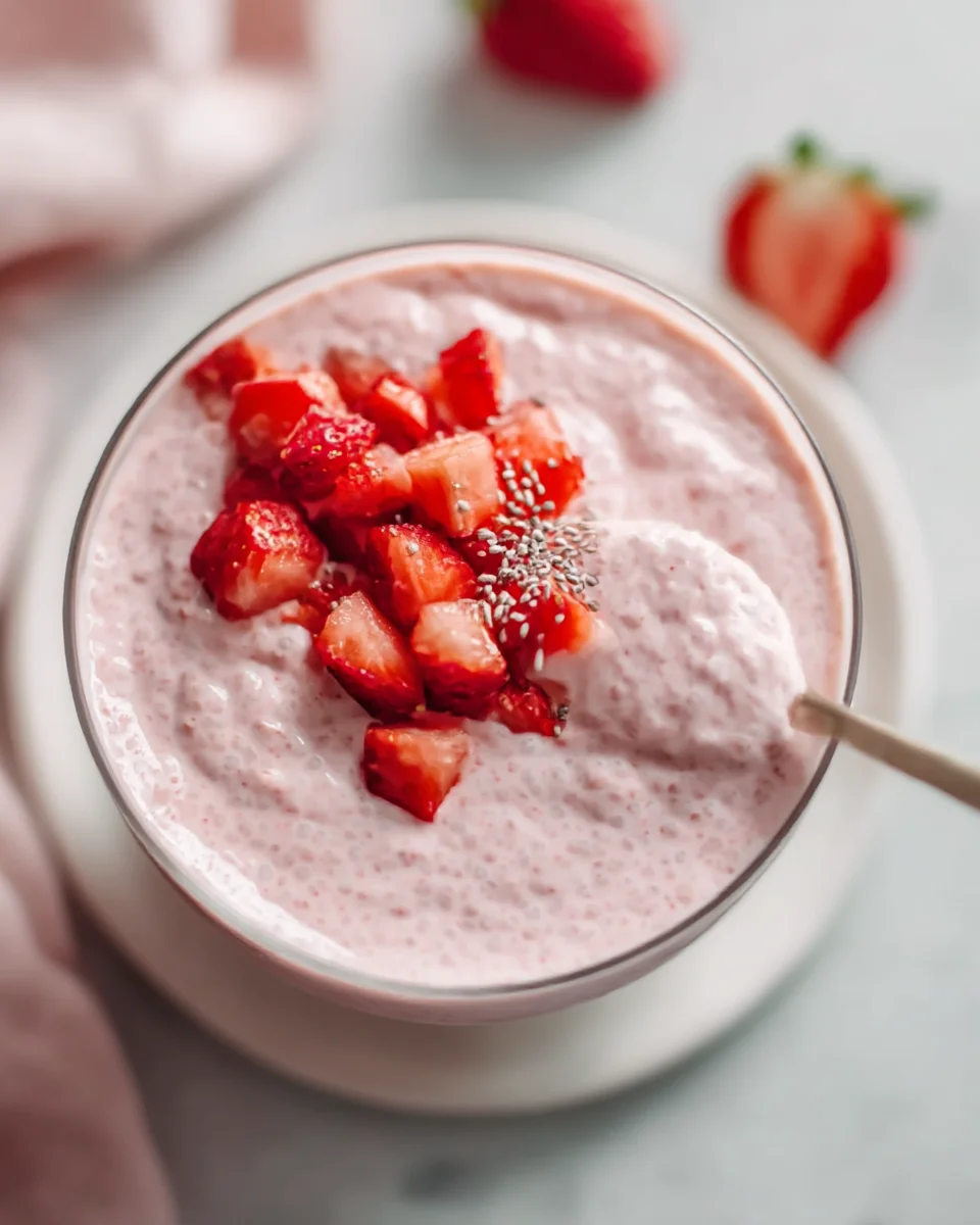 Delicious Homemade Strawberry Cheesecake Chia Seed Pudding Recipe