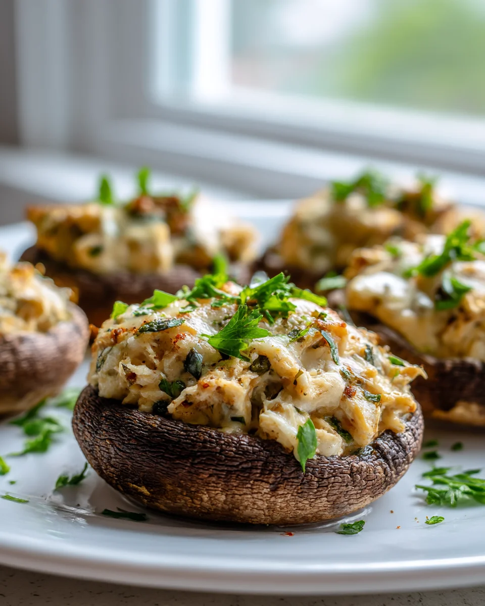 Chicken Mozzarella Stuffed Portobello Mushrooms Recipe Delights