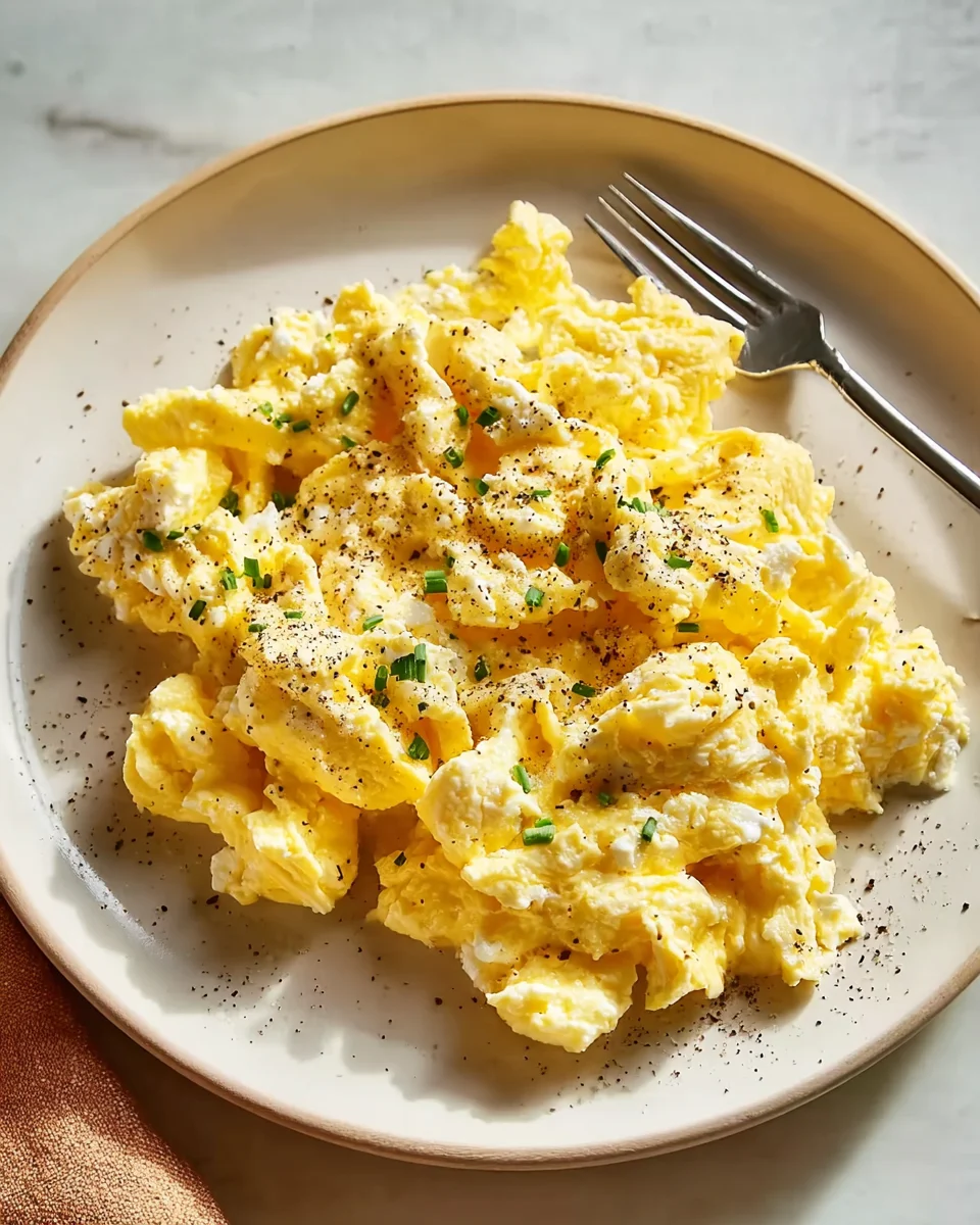 Creamy Cottage Cheese Scrambled Eggs Delight