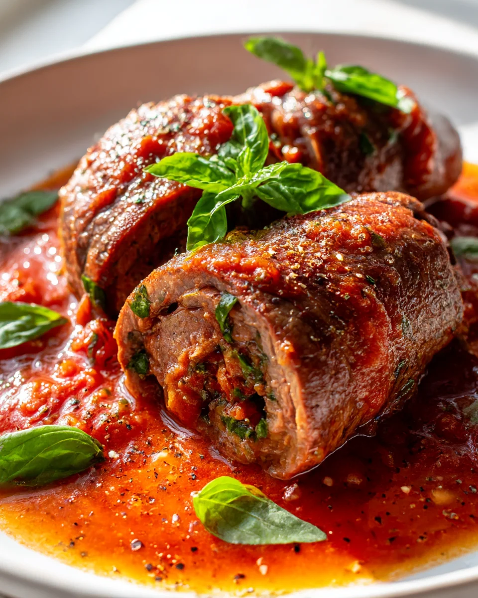 Savory Herb-Braised Beef Braciole Delight