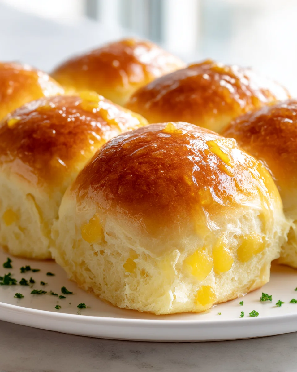 Sweet Hawaiian Rolls Recipe with Pineapple Glaze Delight