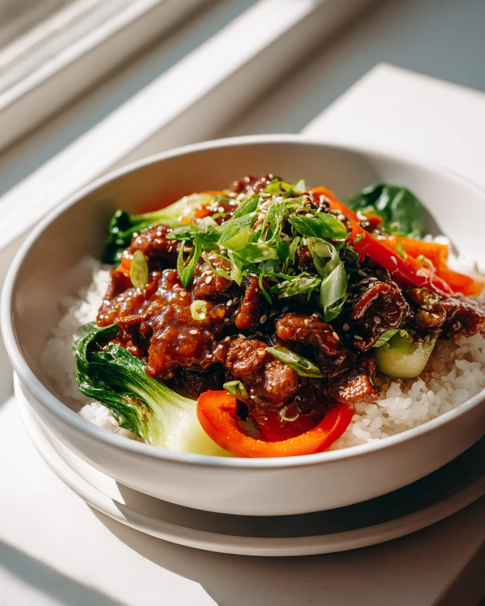 Savor the Heat: Honey Garlic Beef Bowl