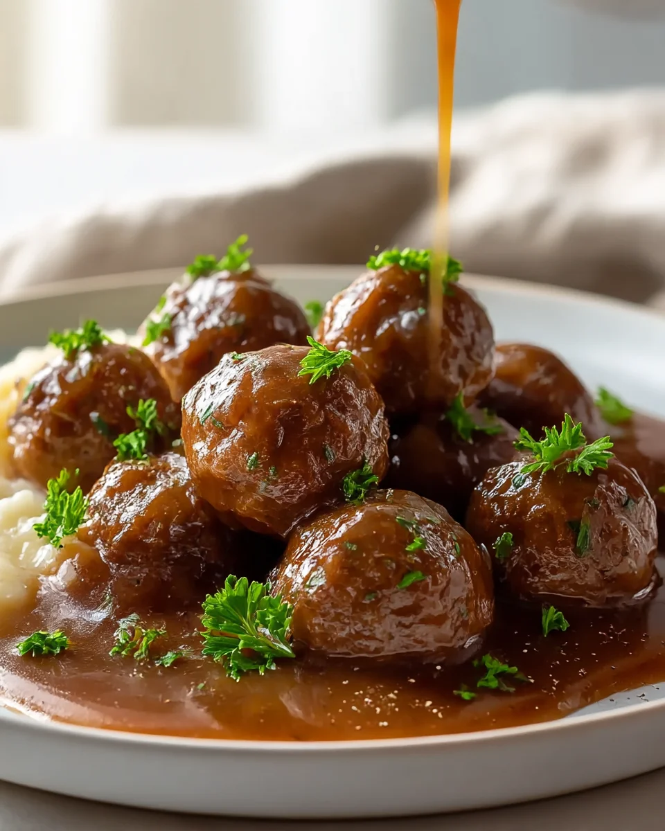 Easy Ground Beef Meatballs and Gravy Recipe for Quick Dinners