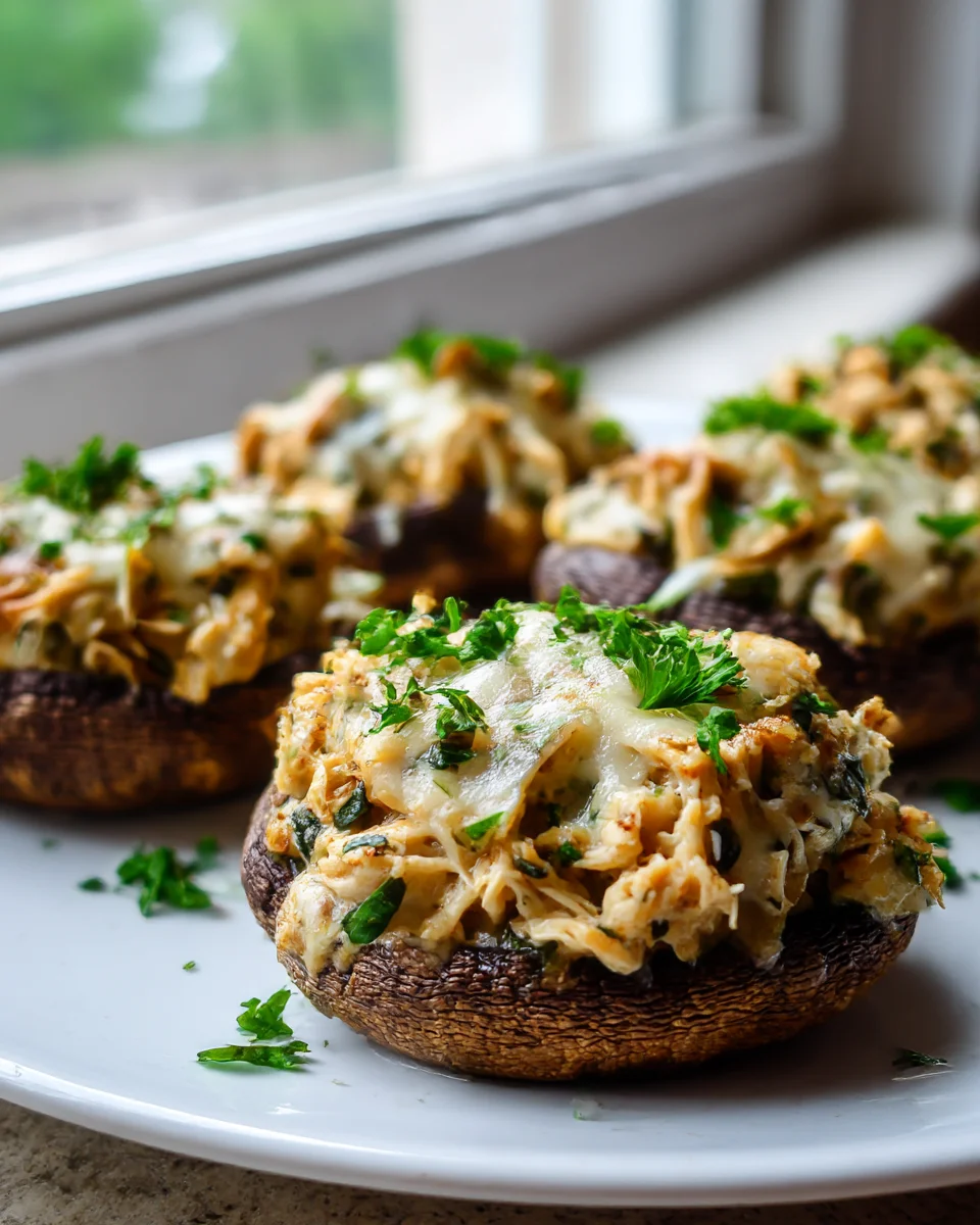 Chicken Mozzarella Stuffed Portobello Mushrooms Recipe Delights