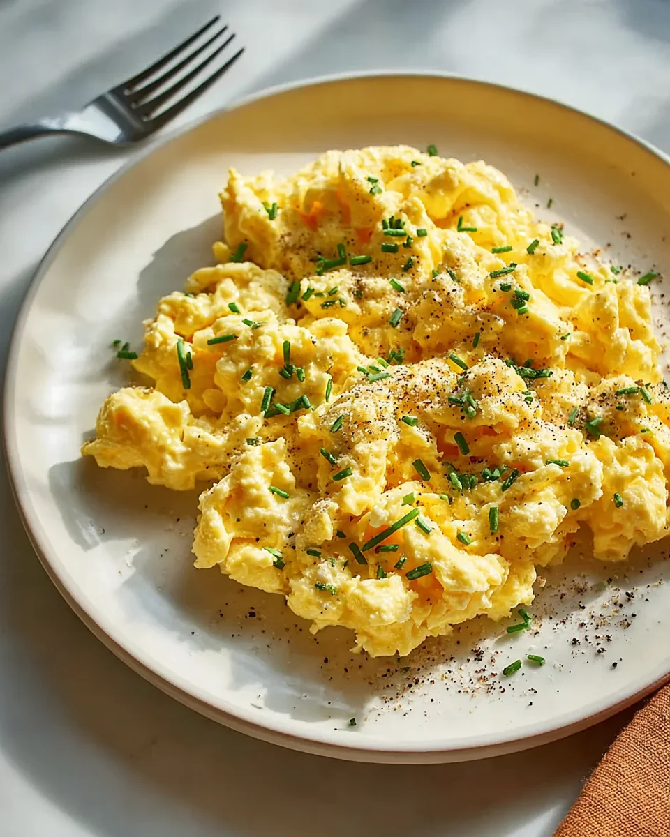 Creamy Cottage Cheese Scrambled Eggs Delight