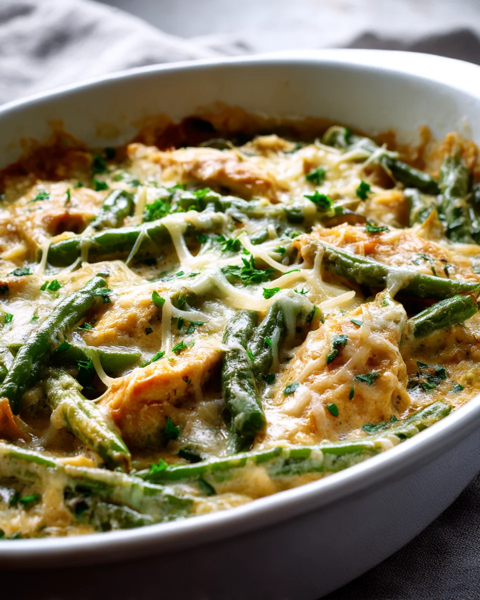 Delicious Chicken And Green Bean Keto Casserole Recipe