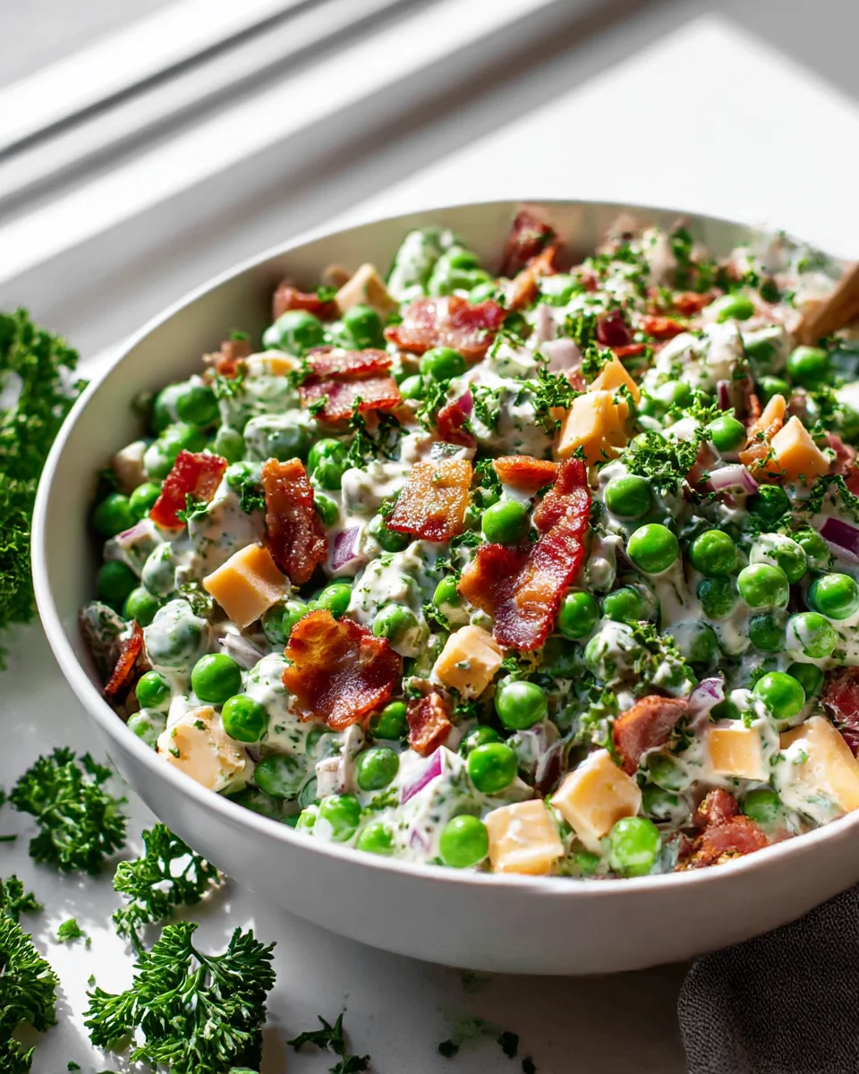 Delicious Pea Salad Recipe with Fresh Ingredients & Flavor