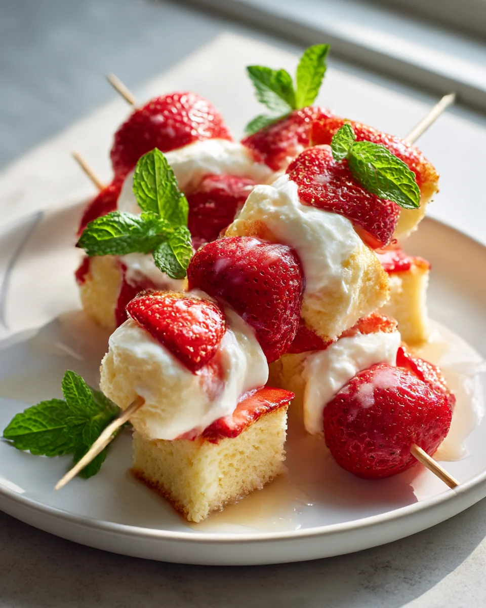 Strawberry Shortcake Skewers