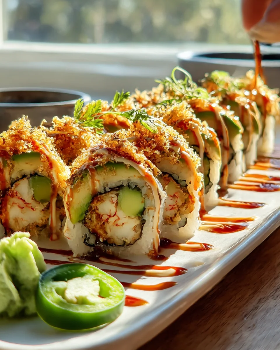 Delicious Homemade California Crunch Roll Sushi Recipe