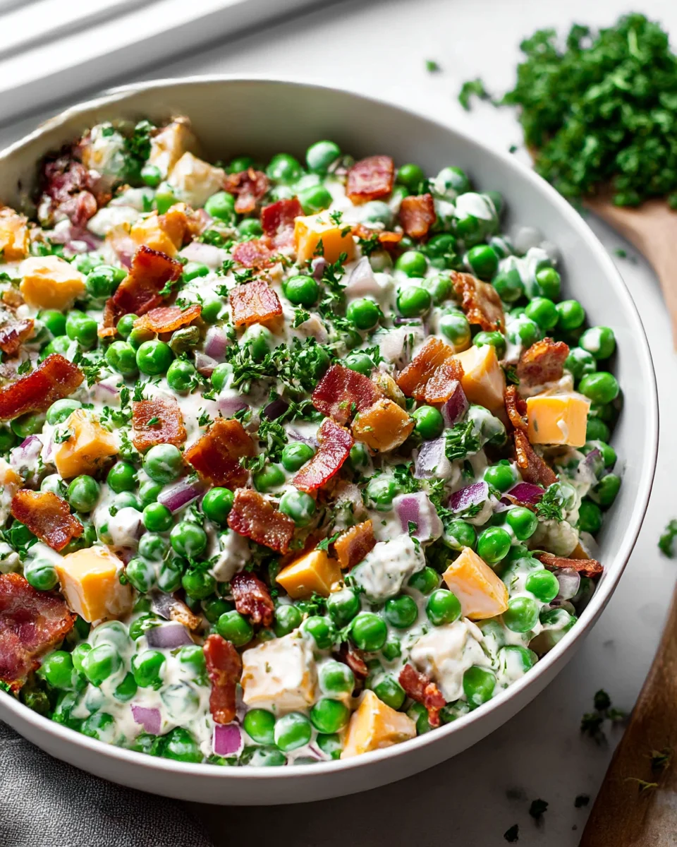 Delicious Pea Salad Recipe with Fresh Ingredients & Flavor