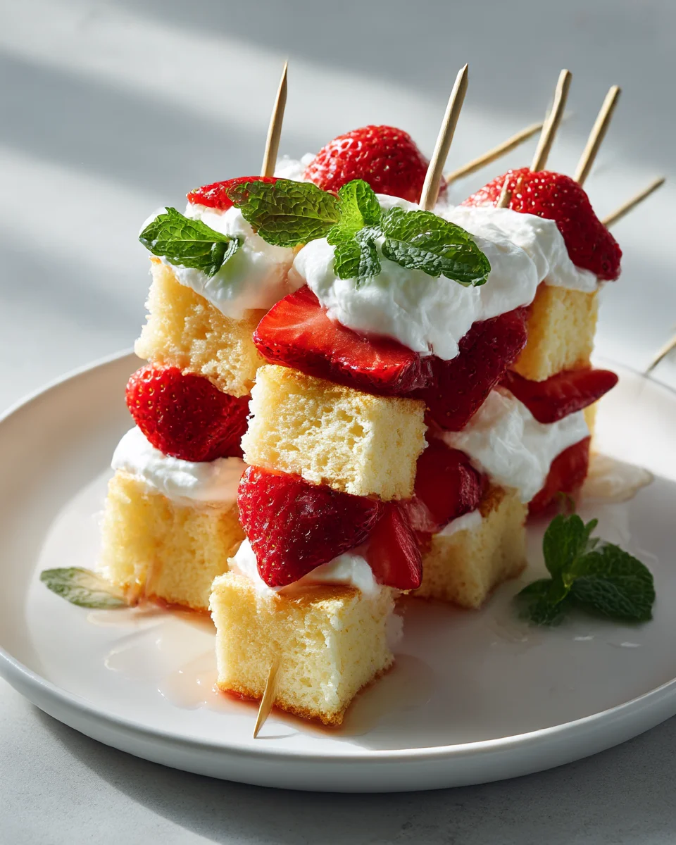 Strawberry Shortcake Skewers