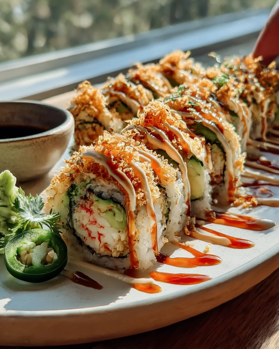 Delicious Homemade California Crunch Roll Sushi Recipe