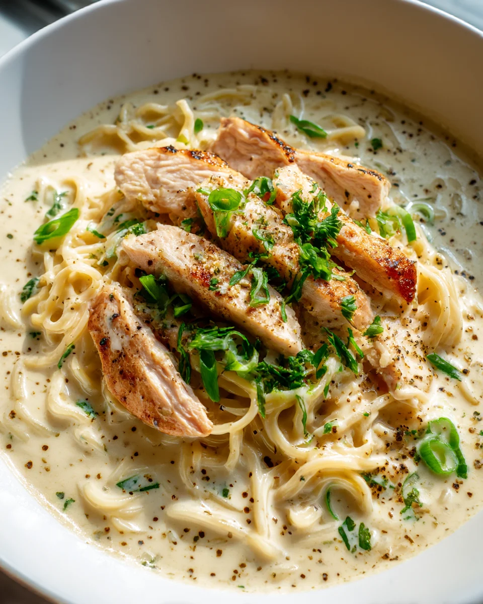Creamy Alfredo Chicken Ramen: A Comforting Twist on Tradition