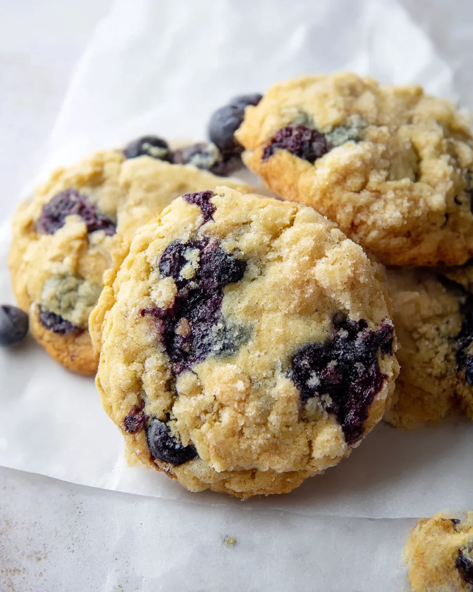 Delicious Blueberry Muffin Cookies with Crunchy Streusel Topping