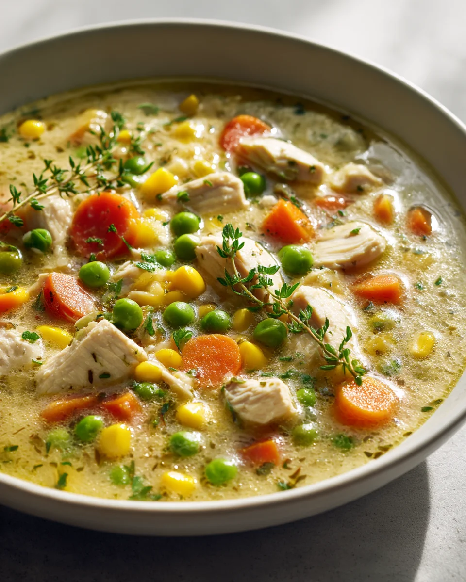 Hearty Slow Cooker Chicken Comfort Soup
