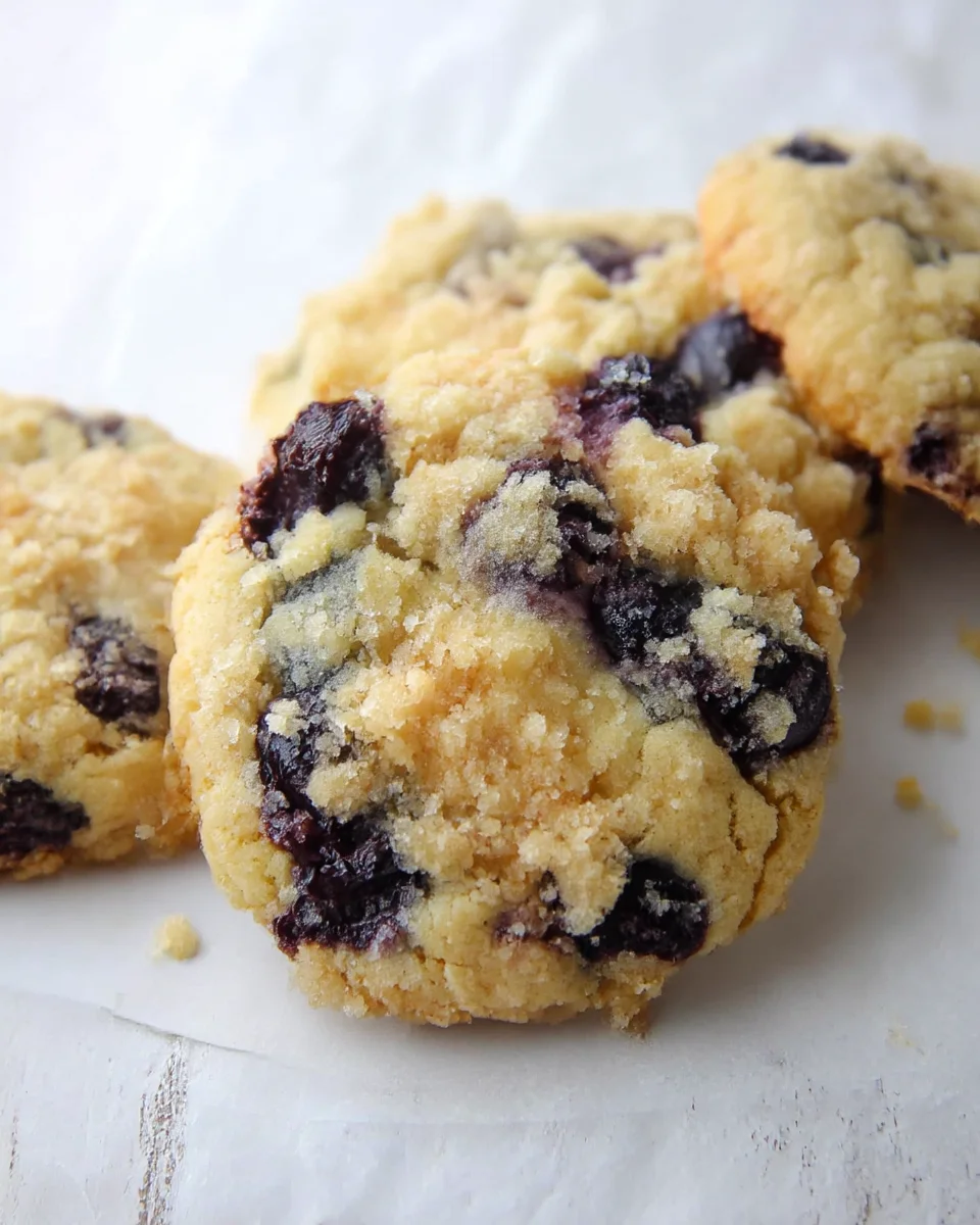 Delicious Blueberry Muffin Cookies with Crunchy Streusel Topping