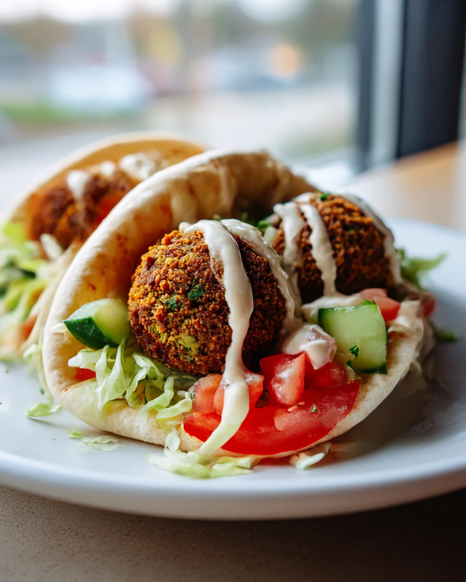 Falafel Gyros with Creamy Tahini Sauce