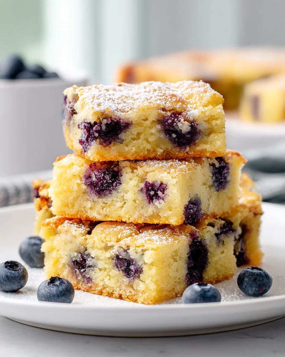 Luscious Blueberry Blondies Delight