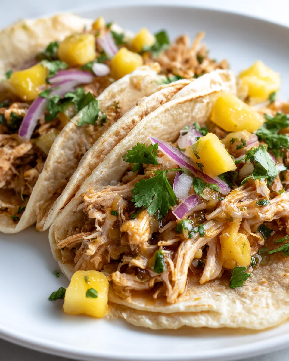 Spicy Pineapple Jalapeño Chicken Tacos Recipe for Taco Night