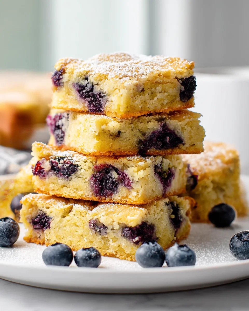 Luscious Blueberry Blondies Delight