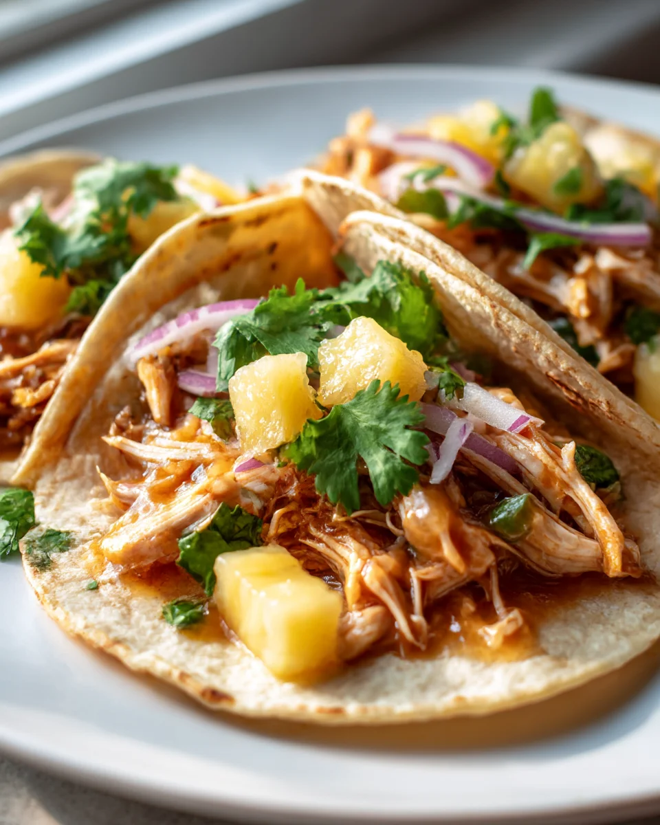 Spicy Pineapple Jalapeño Chicken Tacos Recipe for Taco Night