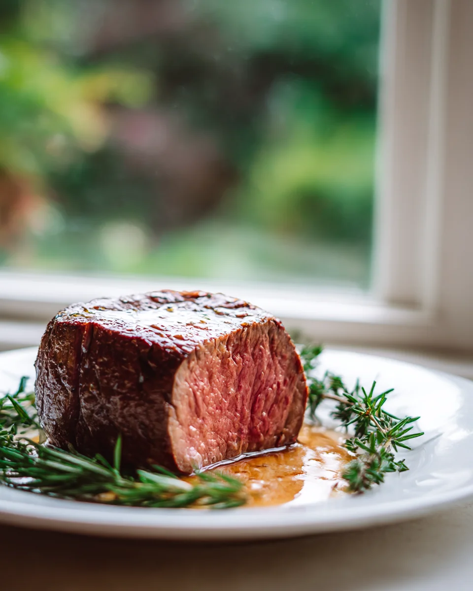 Savory Pan Seared Filet Mignon Roast with Garlic Butter Recipe