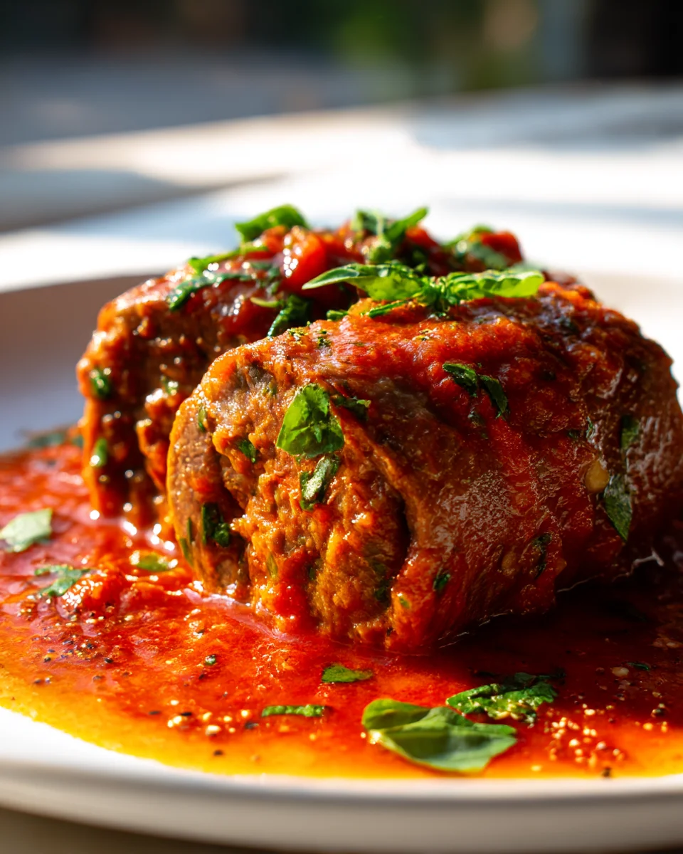 Savory Herb-Braised Beef Braciole Delight