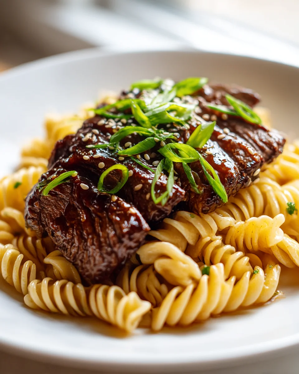 Honey Soy Glazed Steak with Rotini: Flavorful Dinner Delight
