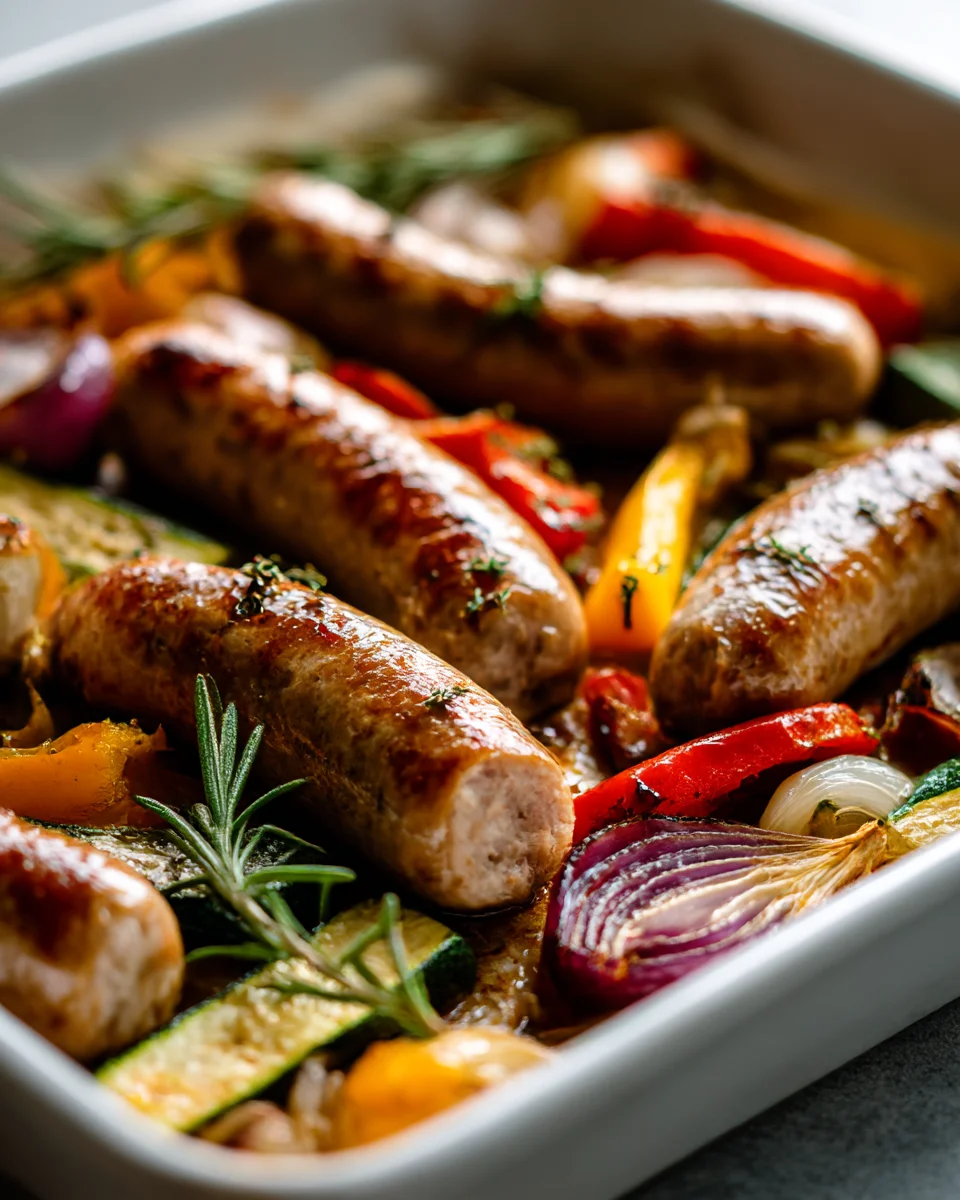 Savory Beef Sausage and Veggie Bake