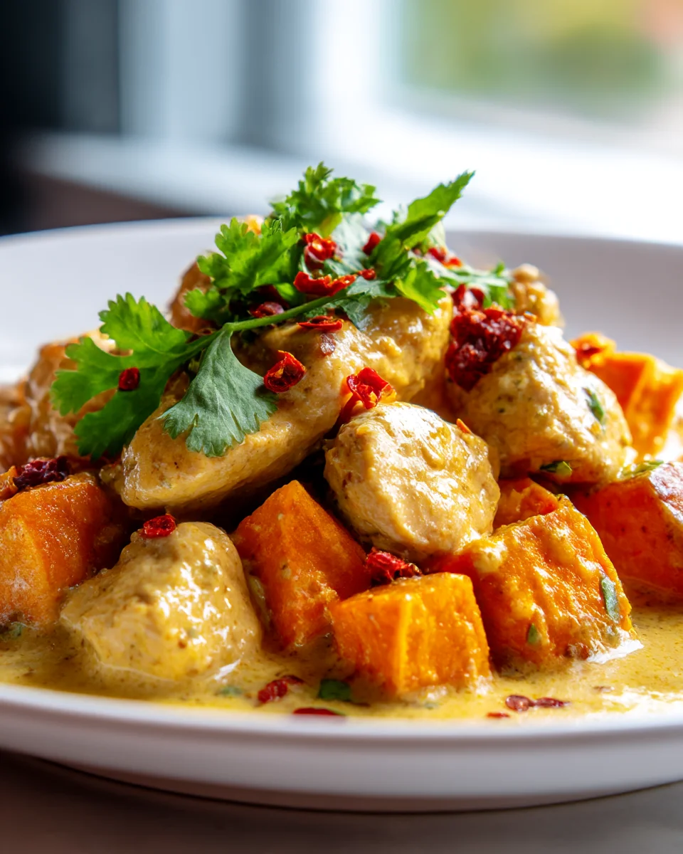 Tropical Coconut Chicken with Sweet Potatoes