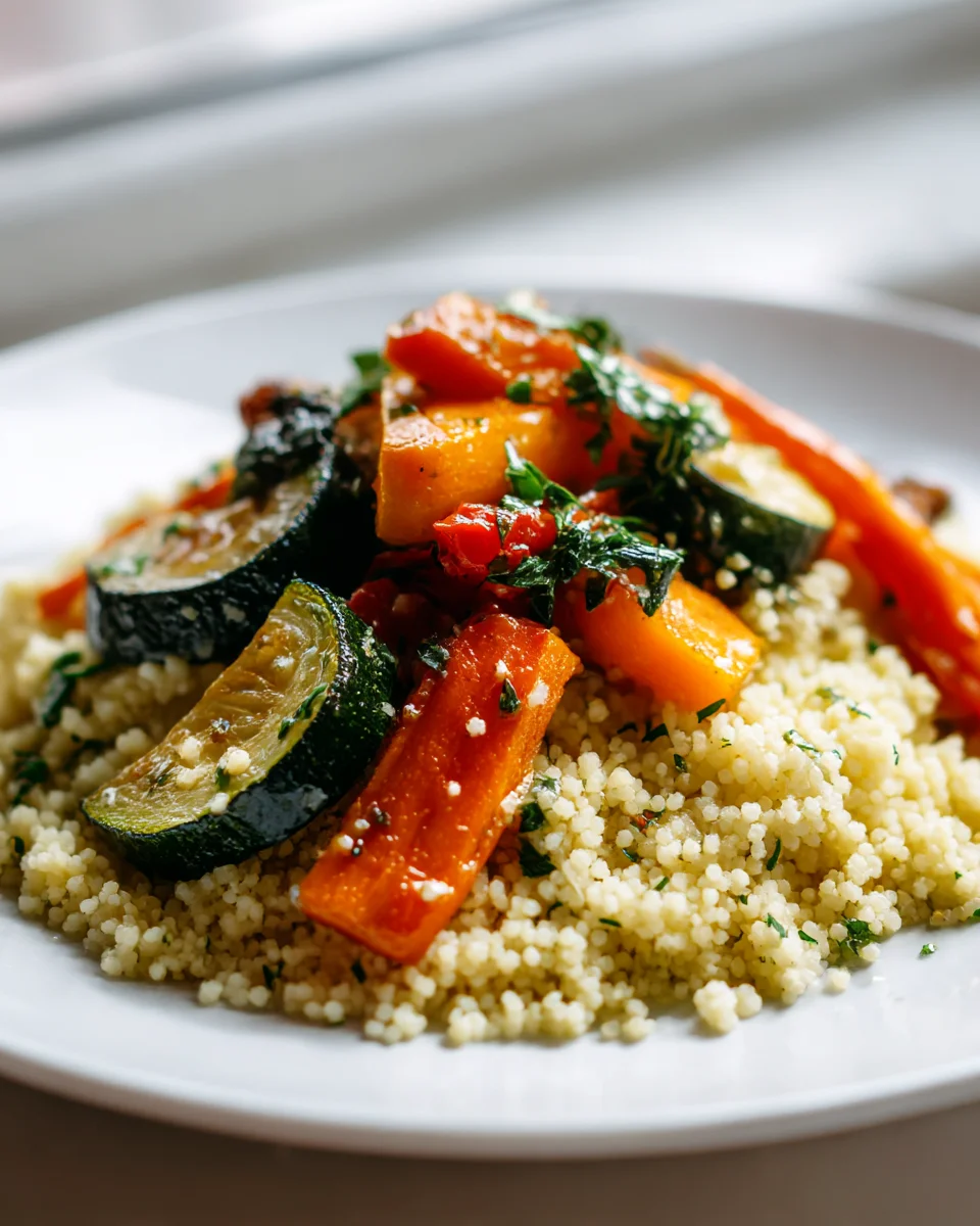 Savory Herbed Couscous with Roasted Veggies
