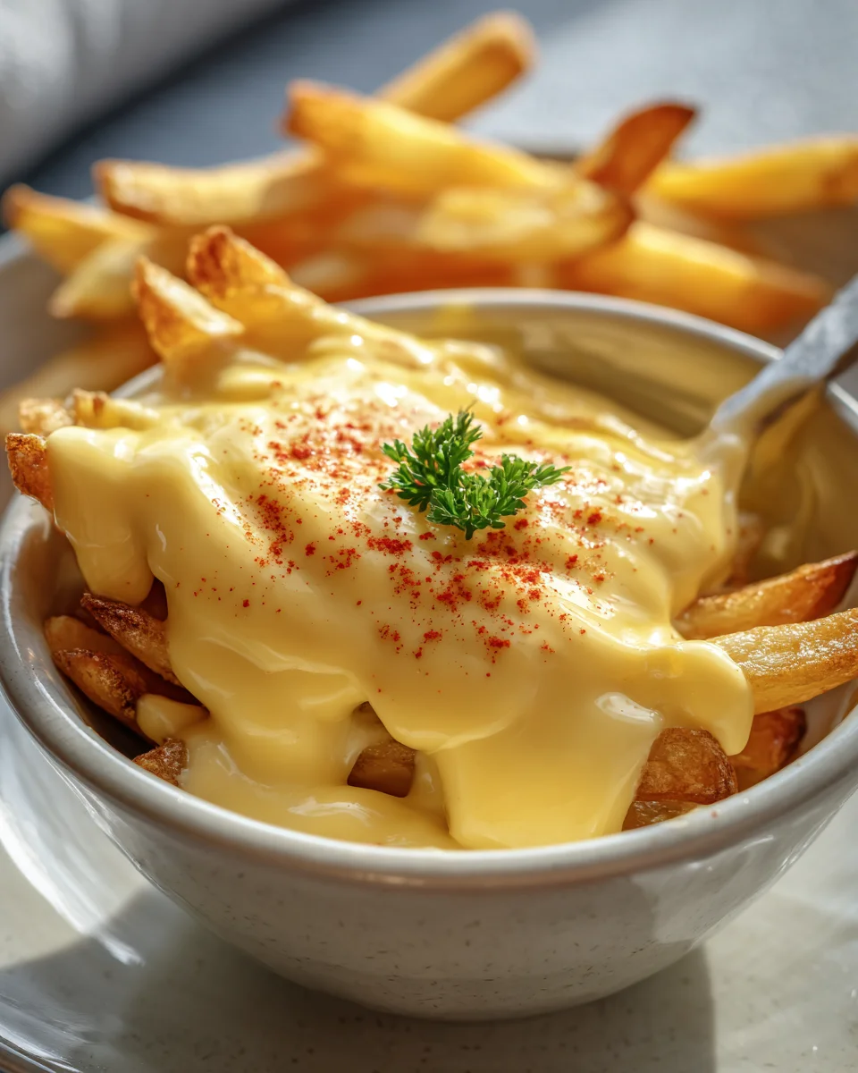 Heavenly Velvety Cheese Sauce for Fries