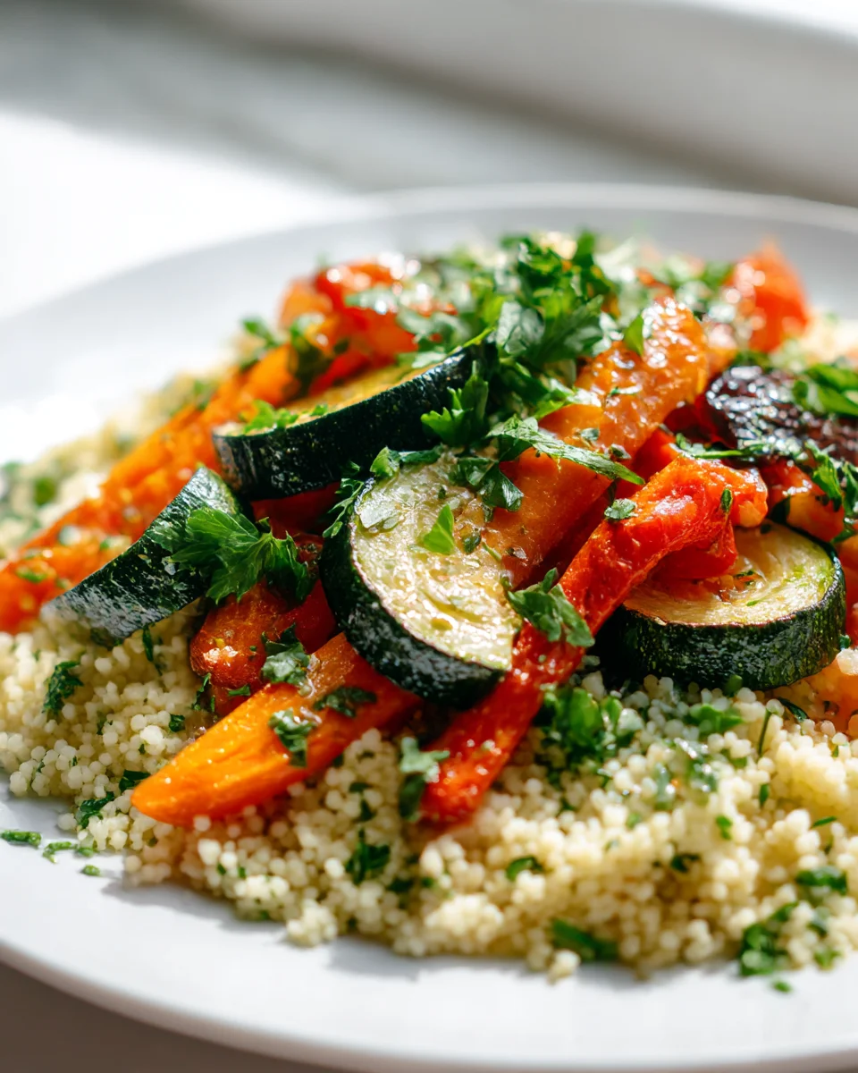 Savory Herbed Couscous with Roasted Veggies