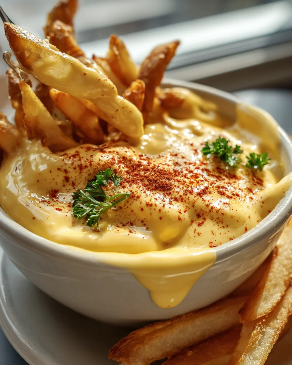 Heavenly Velvety Cheese Sauce for Fries